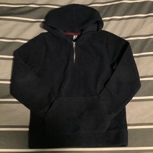 Navy Blue Sherpa Hoodie